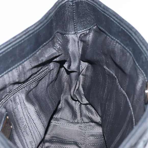 Salvatore Ferragamo Hand Bag Leather Black Auth 156381V