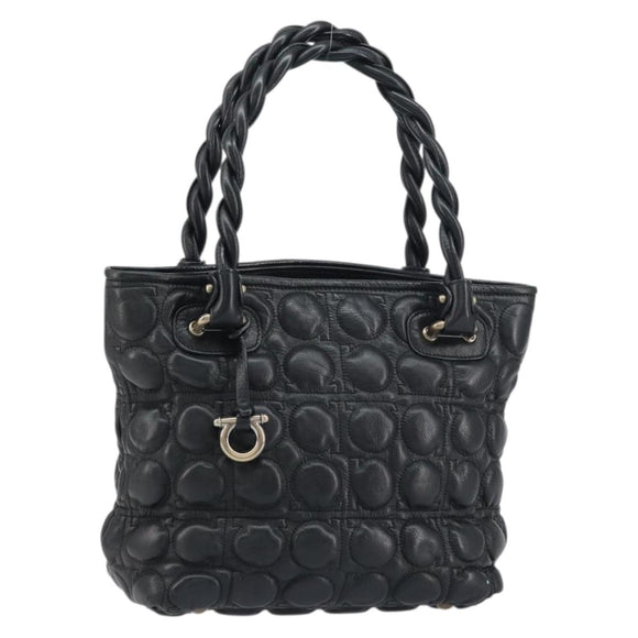Salvatore Ferragamo Handtasche Leder Schwarz Original 156381V