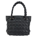 Salvatore Ferragamo Hand Bag Leather Black Auth 156381V-2