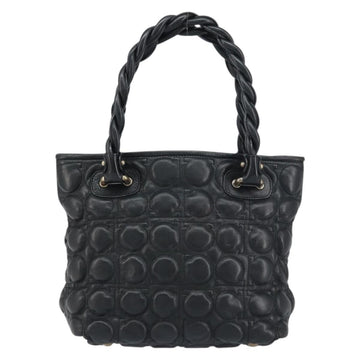 Salvatore Ferragamo Hand Bag Leather Black Auth 156381V - 0