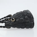 Salvatore Ferragamo Hand Bag Leather Black Auth 156381V-4