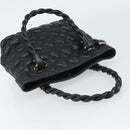 Salvatore Ferragamo Hand Bag Leather Black Auth 156381V-6