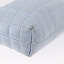 BURBERRY Chain Shoulder Bag Leather Blue Gold Auth 156382-14