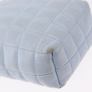 BURBERRY Chain Shoulder Bag Leather Blue Gold Auth 156382-15