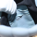 BURBERRY Chain Shoulder Bag Leather Blue Gold Auth 156382-10