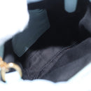 BURBERRY Chain Shoulder Bag Leather Blue Gold Auth 156382-11