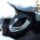 BURBERRY Chain Shoulder Bag Leather Blue Gold Auth 156382-20