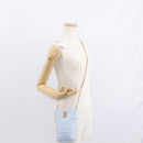 BURBERRY Chain Shoulder Bag Leather Blue Gold Auth 156382-21