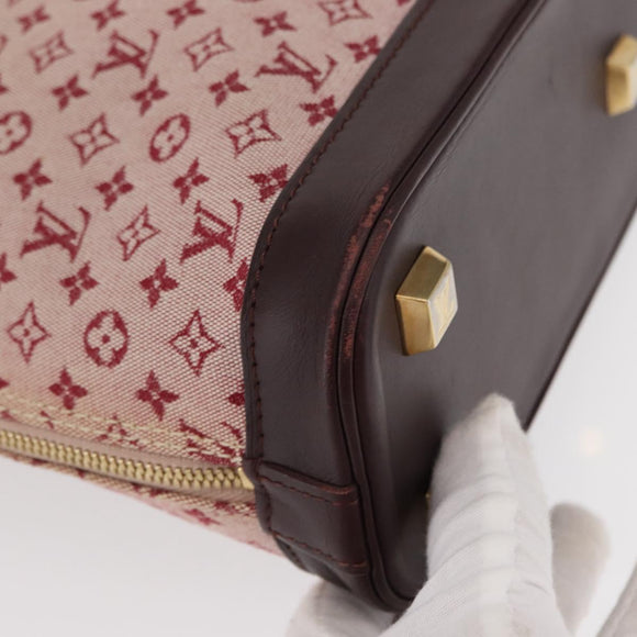 LOUIS VUITTON Monogram Mini Alma Haut Hand Bag Red M92204 LV Auth 156384