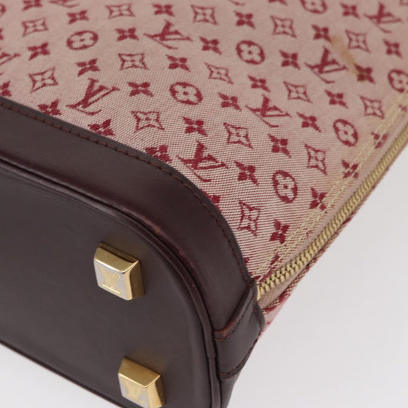 LOUIS VUITTON Monogram Mini Alma Haut Hand Bag Red M92204 LV Auth 156384