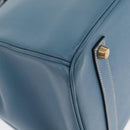 HERMES Birkin 35 Hand Bag Epsom Embossed Light Blue Gold Auth 156385SM-10