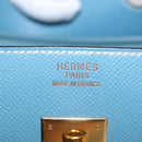 HERMES Birkin 35 Handtasche Epsom geprägt Hellblau Gold Auth 156385SM-19