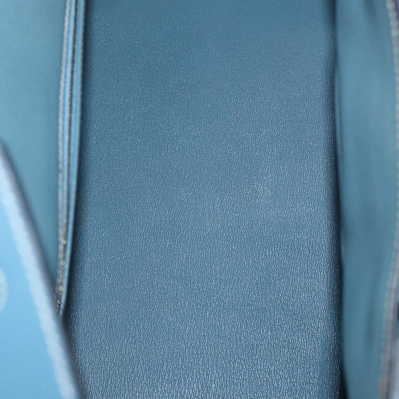 HERMES Birkin 35 Handtasche Epsom geprägt Hellblau Gold Auth 156385SM