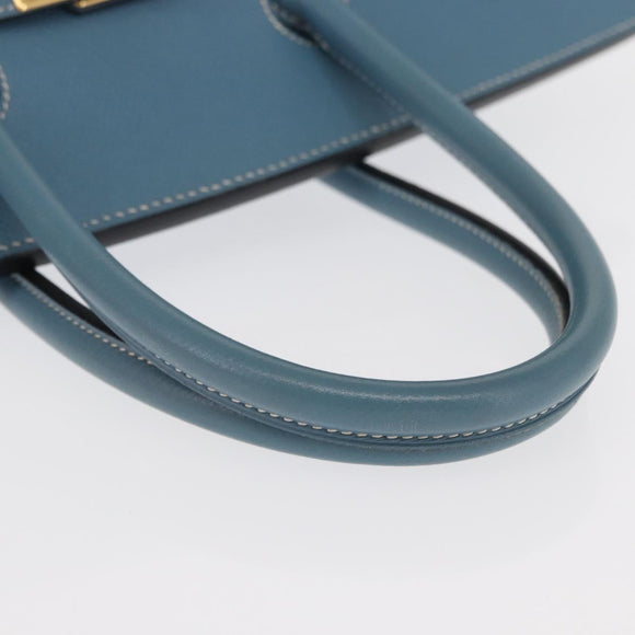 HERMES Birkin 35 Handtasche Epsom geprägt Hellblau Gold Auth 156385SM