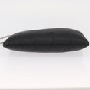 PRADA Chain Shoulder Bag Nylon Black Silver Auth 156386-10