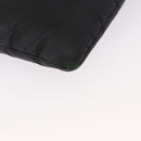 PRADA Chain Shoulder Bag Nylon Black Silver Auth 156386-11