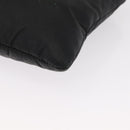 PRADA Chain Shoulder Bag Nylon Black Silver Auth 156386-12