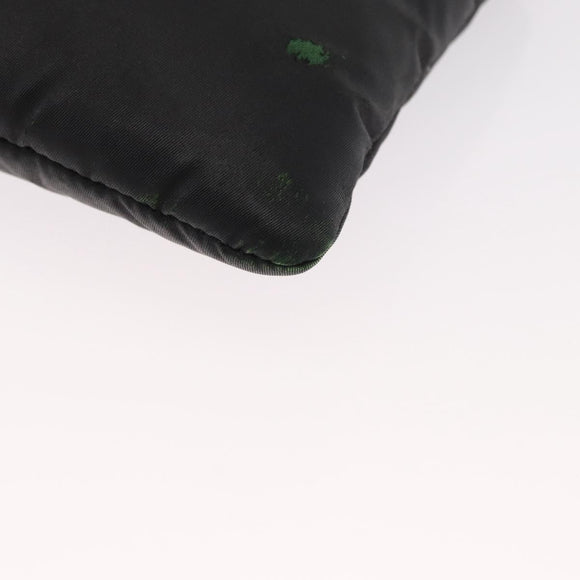 PRADA Chain Shoulder Bag Nylon Black Silver Auth 156386