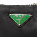PRADA Chain Shoulder Bag Nylon Black Silver Auth 156386-16