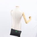 PRADA Chain Shoulder Bag Nylon Black Silver Auth 156386-25
