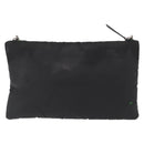 PRADA Chain Shoulder Bag Nylon Black Silver Auth 156386-3