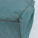 PRADA Hand Bag Nylon Blue Silver Auth 156387-9