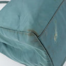 PRADA Hand Bag Nylon Blue Silver Auth 156387-14