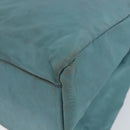 PRADA Hand Bag Nylon Blue Silver Auth 156387-15