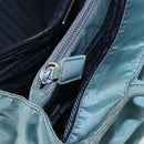 PRADA Hand Bag Nylon Blue Silver Auth 156387-22