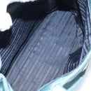 PRADA Hand Bag Nylon Blue Silver Auth 156387-24