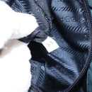 PRADA Hand Bag Nylon Blue Silver Auth 156387-12