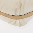 PRADA Shoulder Bag Nylon Beige Silver Auth 156388-15