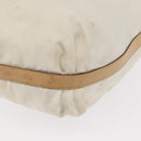 PRADA Shoulder Bag Nylon Beige Silver Auth 156388-17
