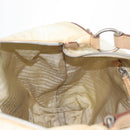PRADA Shoulder Bag Nylon Beige Silver Auth 156388-21