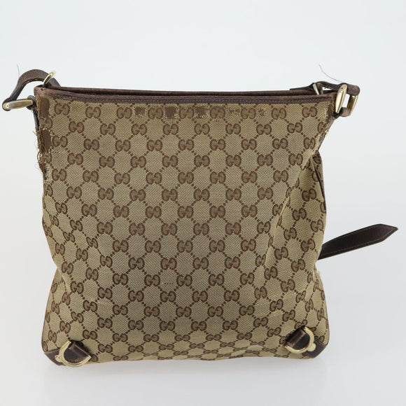 GUCCI GG Canvas Shoulder Bag 2 Set Beige Auth 156389