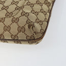 GUCCI GG Canvas Shoulder Bag Beige Silver 122793 Auth 156411-10