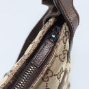 GUCCI GG Canvas Shoulder Bag Beige Silver 122793 Auth 156411-15