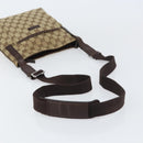 GUCCI GG Canvas Shoulder Bag Beige Silver 122793 Auth 156411-7