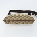 GUCCI GG Canvas Shoulder Bag Beige Silver 122793 Auth 156411-9