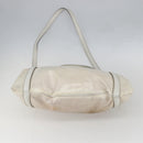GUCCI Web Sherry Line Britt Bag Coated Canvas 2way White Gold 162886 Auth 156412-11
