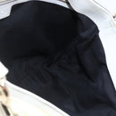 GUCCI Web Sherry Line Britt Bag Coated Canvas 2way White Gold 162886 Auth 156412-19