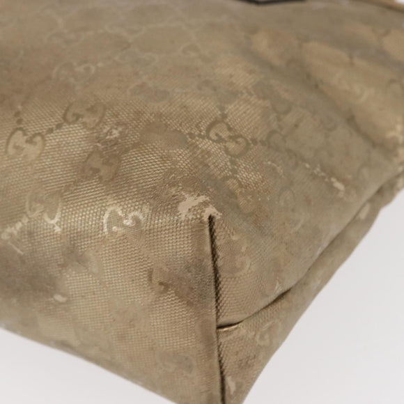 GUCCI GG implementation Tote Bag PVC Gold 211138 Auth 156414