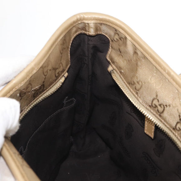 GUCCI GG implementation Tote Bag PVC Gold 211138 Auth 156414