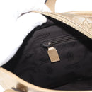 GUCCI GG implementation Tote Bag PVC Gold 211138 Auth 156414-21