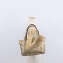 GUCCI GG implementation Tote Bag PVC Gold 211138 Auth 156414-23