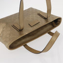 GUCCI GG implementation Tote Bag PVC Gold 211138 Auth 156414-6
