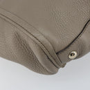 GUCCI Soho Hand Bag Leather Gray Gold 282307 Auth 156415-11