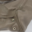 GUCCI Soho Hand Bag Leather Gray Gold 282307 Auth 156415-12