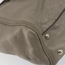 GUCCI Soho Hand Bag Leather Gray Gold 282307 Auth 156415-13