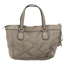 GUCCI Soho Hand Bag Leather Gray Gold 282307 Auth 156415-3
